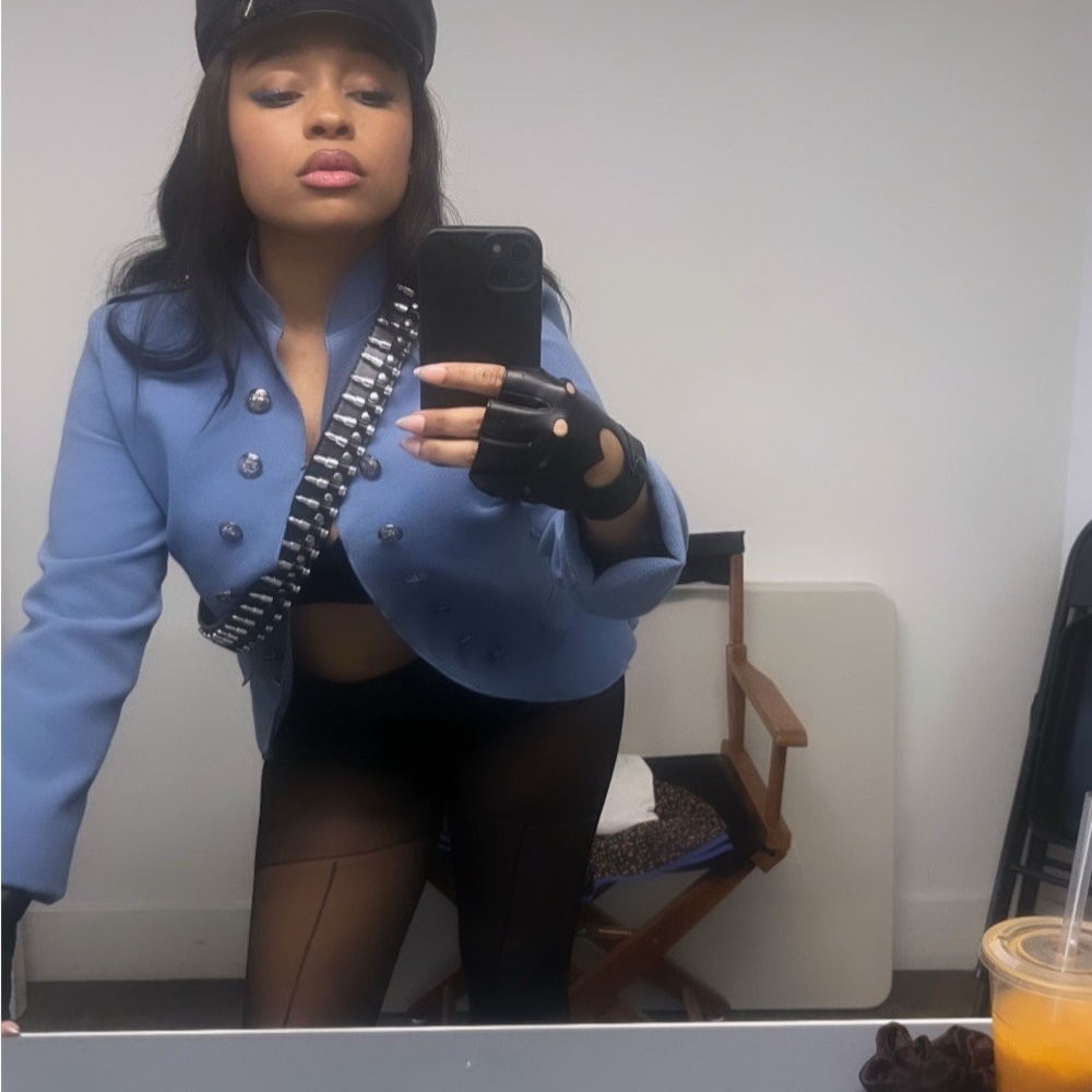 Women's Blue Military Style Jacket